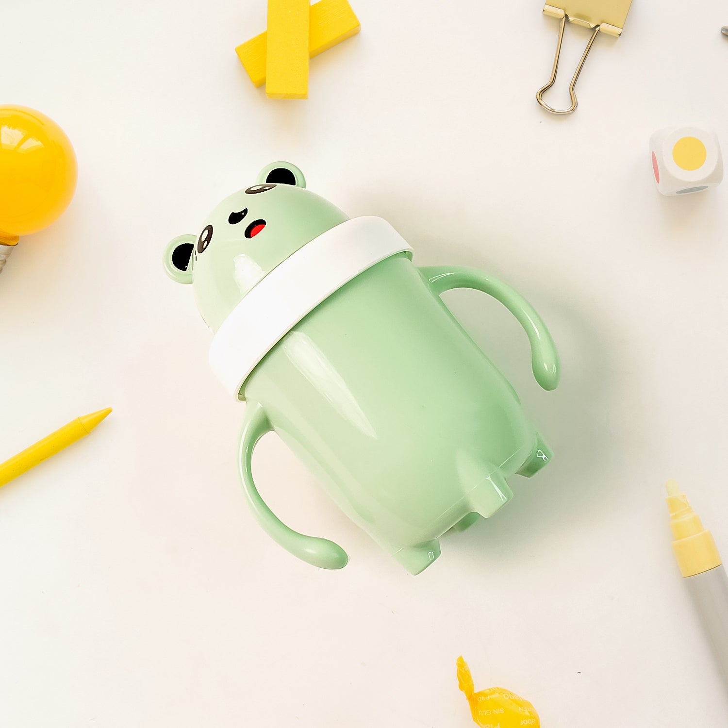 Apex Sipper Baby Cup Training Cup With Handles  Spill Proof  Leak Proof (300 Ml Approx) Wukusy