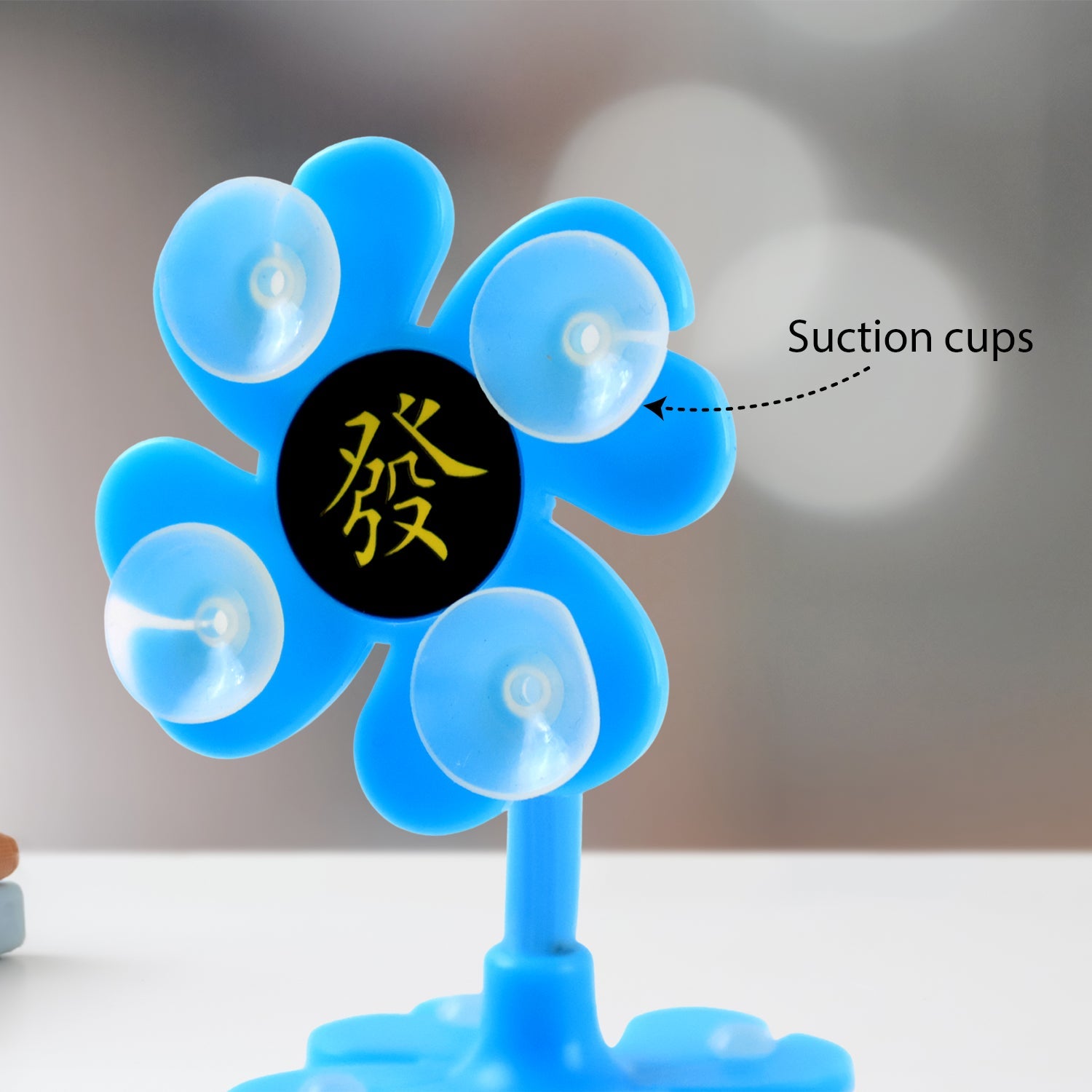 0637 -360 Rotatable Flower Shape Cellphone Holder Car  Mount Sucker Stand (Multicolored With Box)) Wukusy