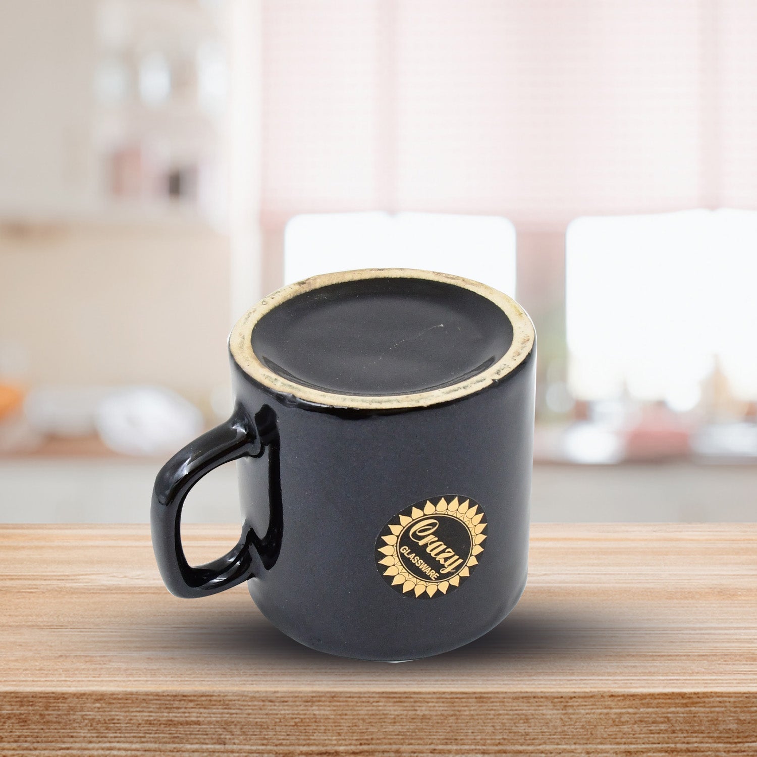 Hide  Seek Ceramic Tea  Cups With Round Serving Bowl (4 Pcs Set) Wukusy