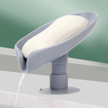 4831 Self Draining Soap Holder For Bathroom Leaf Shape Soap Dish Kitchen Soap Tray Wukusy