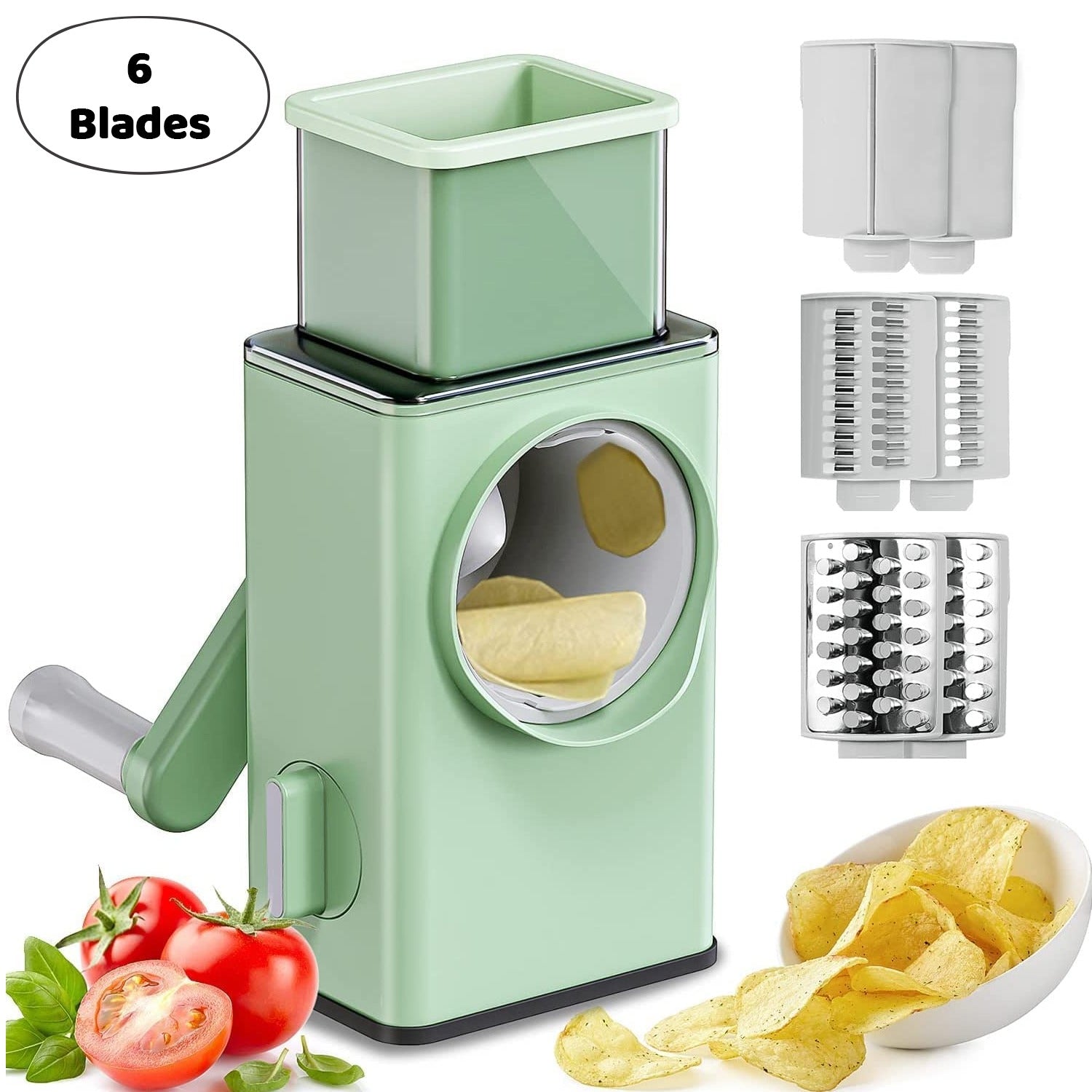 5775 Stainless Steel Vegetable Chopper Veg Chopper And Dicer With 6 Blades  Brush Kitchen Multifunctional Mandoline Vegetable Slicer For Veggies Onion Garlic Potatoes Fruits Cookie Oreo Vegetable Cutter Stable Suction Base For Home Kitchen Wukusy