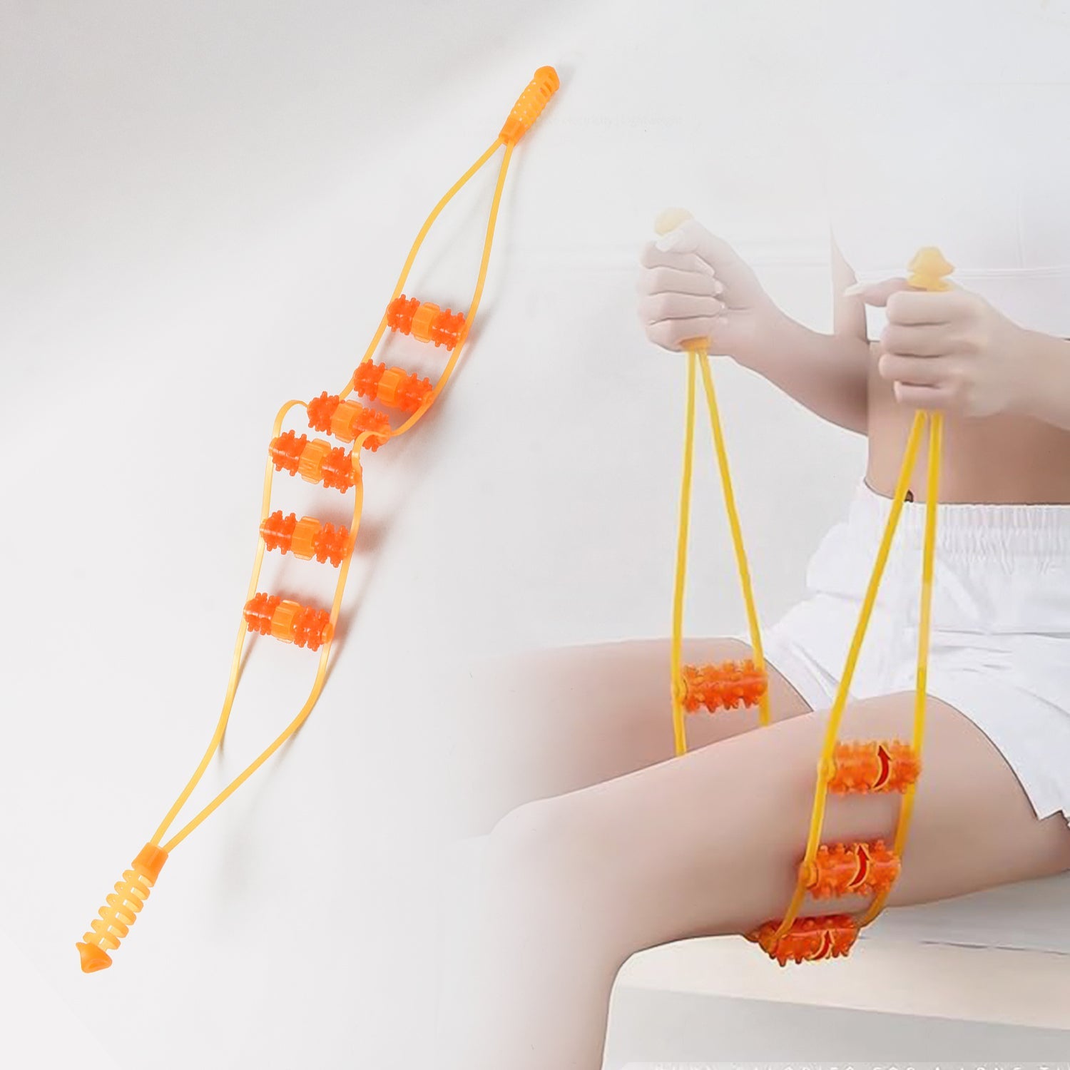 Handheld Back Massage Roller Rope (1 Pc) Wukusy