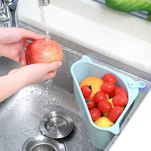 2119 Triangular Multi Functional Drainer Shelf Sink Storage Holder Wukusy