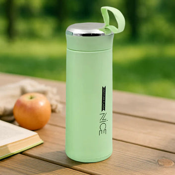 Water Bottle 400ml Leak Proof Glass Water Bottle With Daily Water Intake For Gym And Children Nice Bottle (1 Pc  Light Green Color)