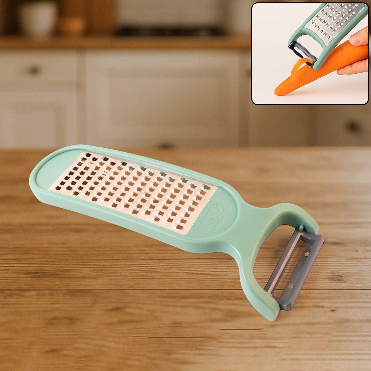 Apex 2-in-1 Vegetable Grater  Peeler Combo Tool Wukusy