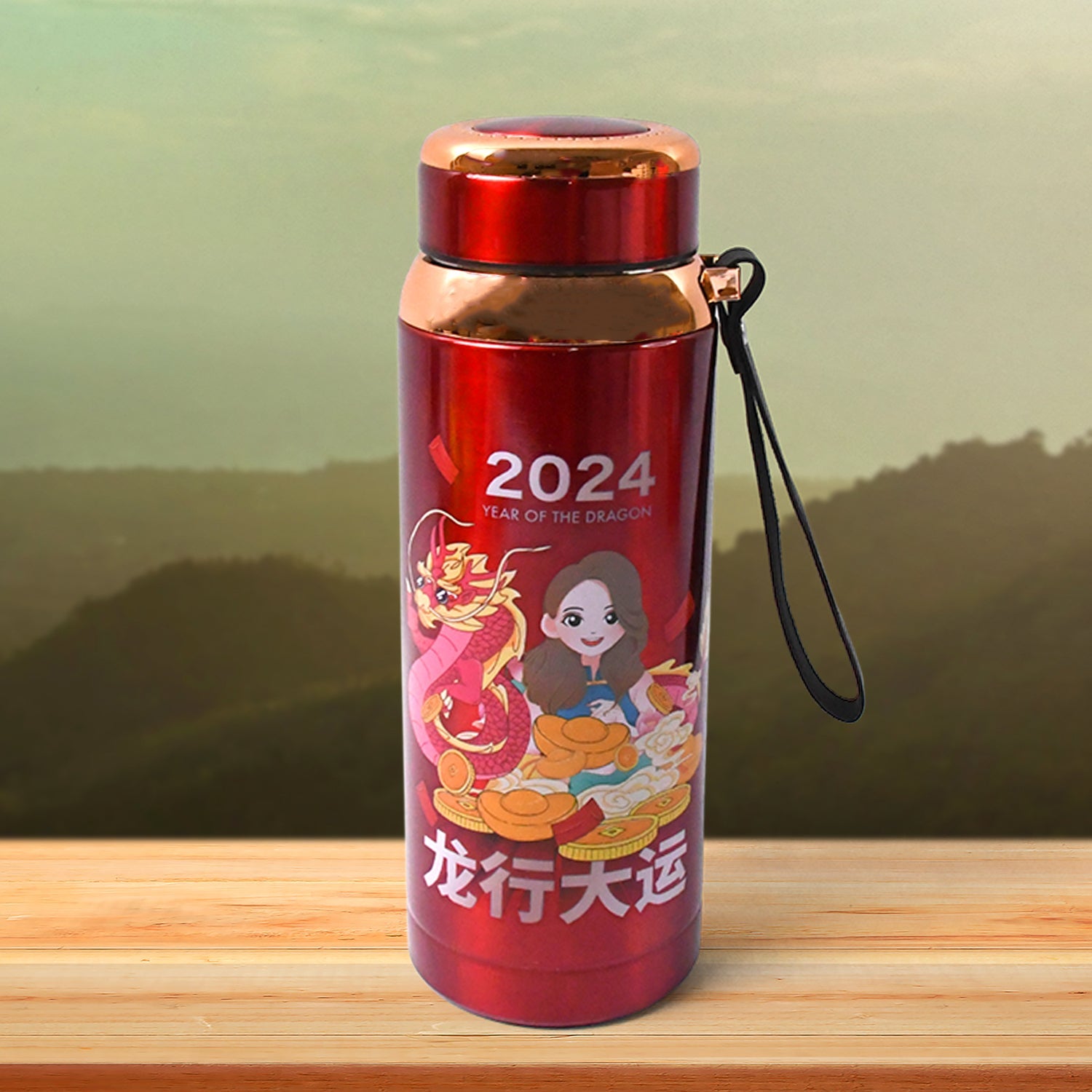 Printed Vacuum Insulated Water Bottle (1pc  800 Ml) Wukusy