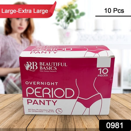 Womens Emergency Kit Travel Kit- Includes Seamless Underwear Pantyliner Feminine Hygiene Sachet First Period Kit (10 Pcs) Wukusy