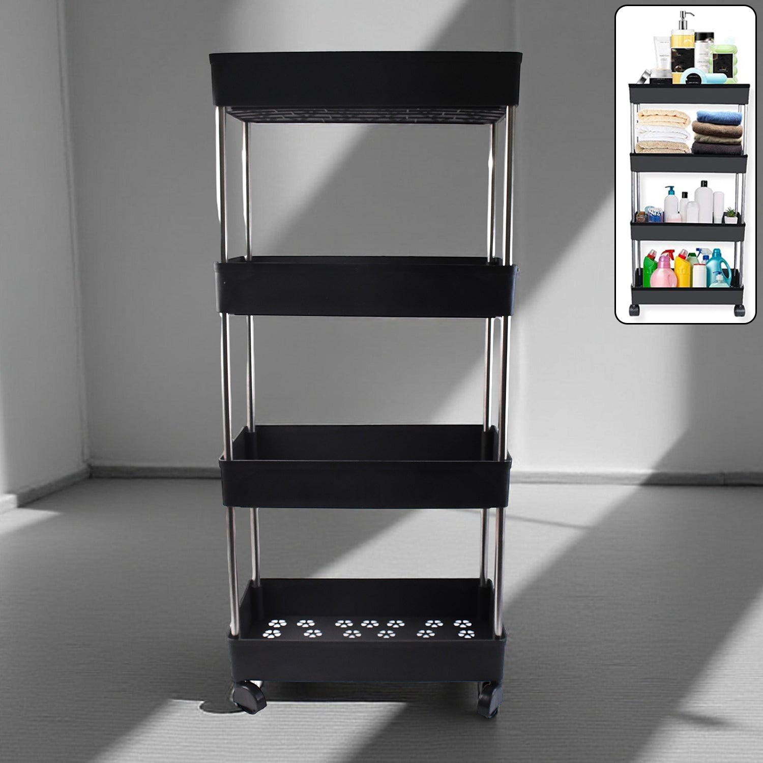 Movable Storage Rack Trolley Wukusy