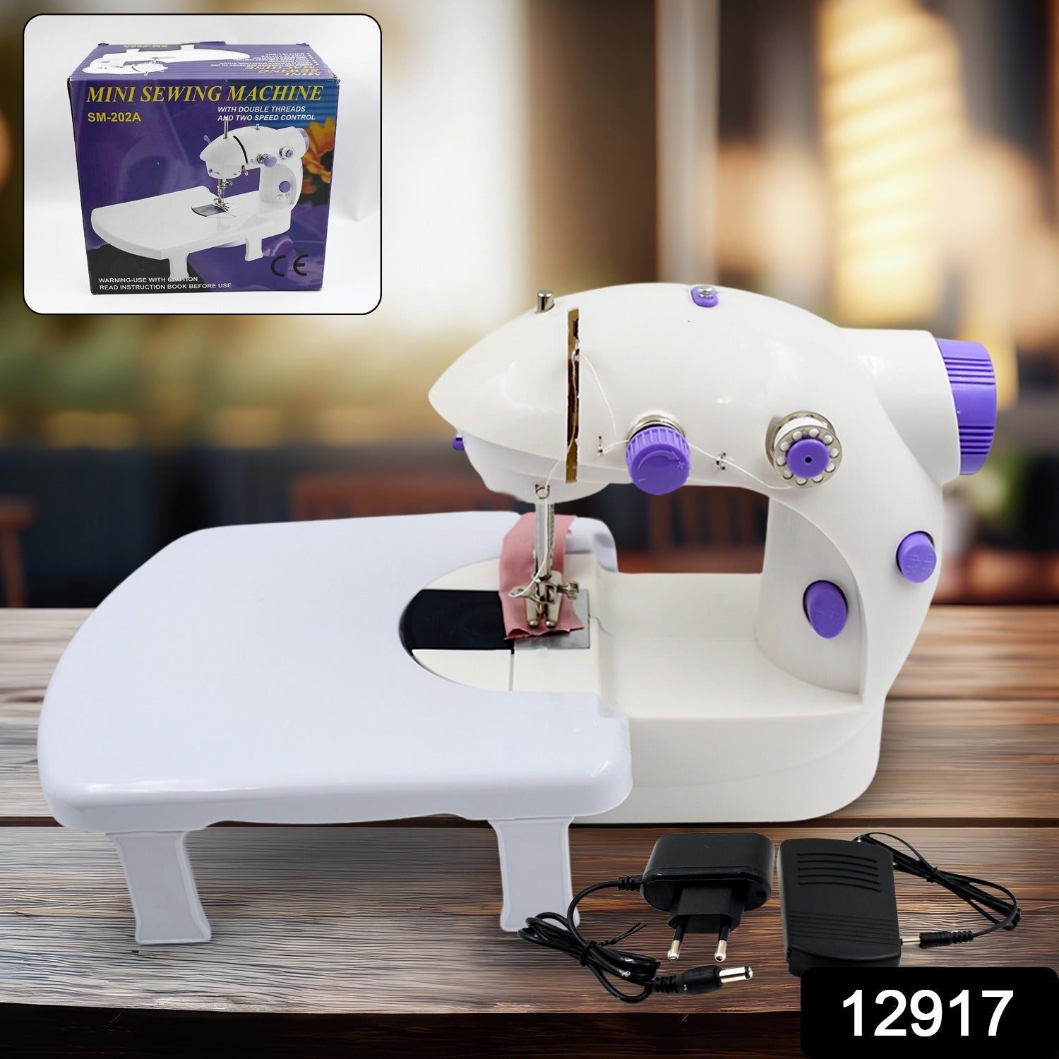 12917 Home Tailoring Sewing Machine With Extension Table Set Foot Pedal Adapter Mini Electric Silai Machine Portable Stitching Machinetailoring Machine Wukusy