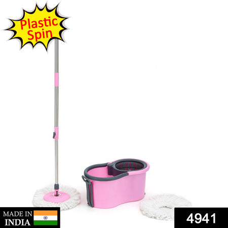 4941 Quick Spin Mop Plastic Spin Bucket Floor Cleaning Easy Wheels  Big Bucket Floor Cleaning Mop With Bucket Wukusy