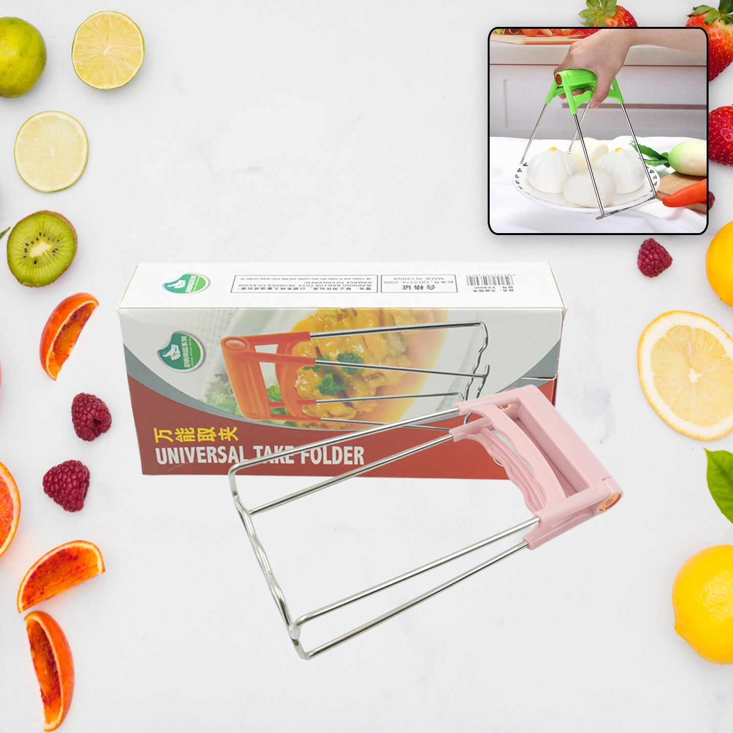 5906 Kitchen Tongs Bowls Clip Wearresistant Bowls Plates Clip Lifter For Restaurants For Kitchen (1 Pc) Wukusy