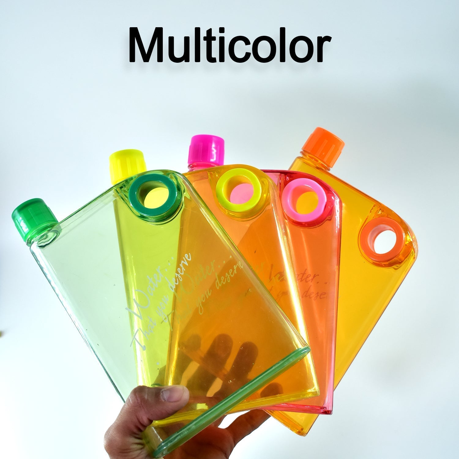 0364 Notebook Style Slim Water Bottle (380 Ml Multicolor) Wukusy
