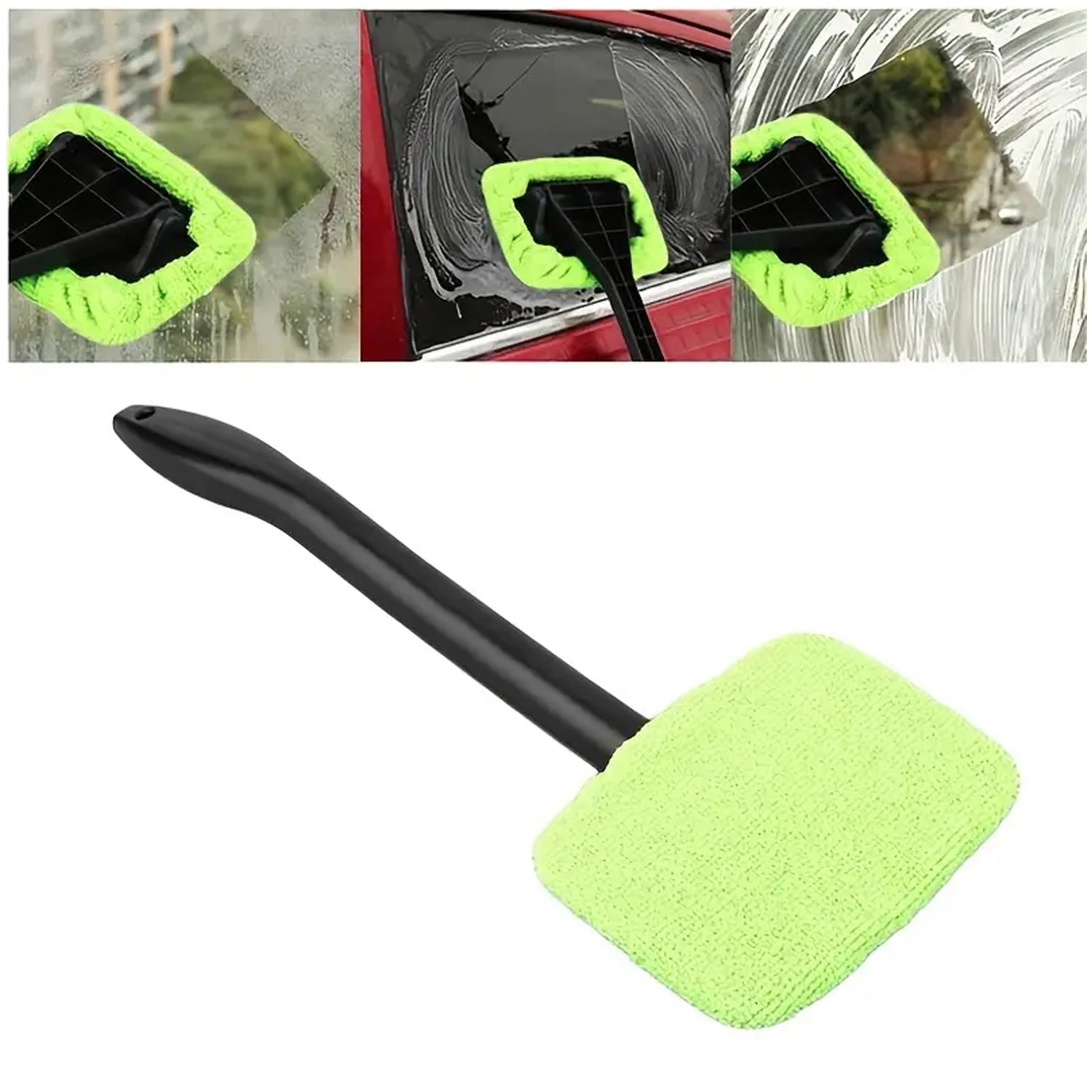 Windshield Clean Car Glass Cleaner Wiper With Microfiber Cloth (1 Pc  38 Cm Long) Wukusy