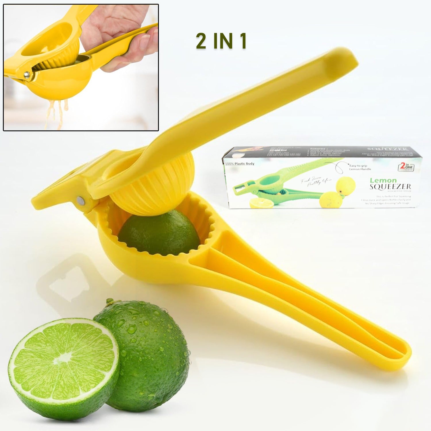 2176 Kitchen 2 In 1 Unbreakable Lemon Squeezer And Bottle Opener (1 Pc) Wukusy