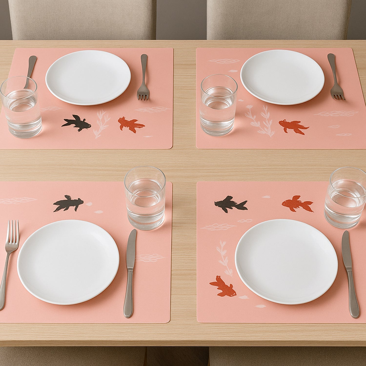 Decorative Dining Table Placemats With Elegant Design (4 Pc  45x35 Cm) Wukusy