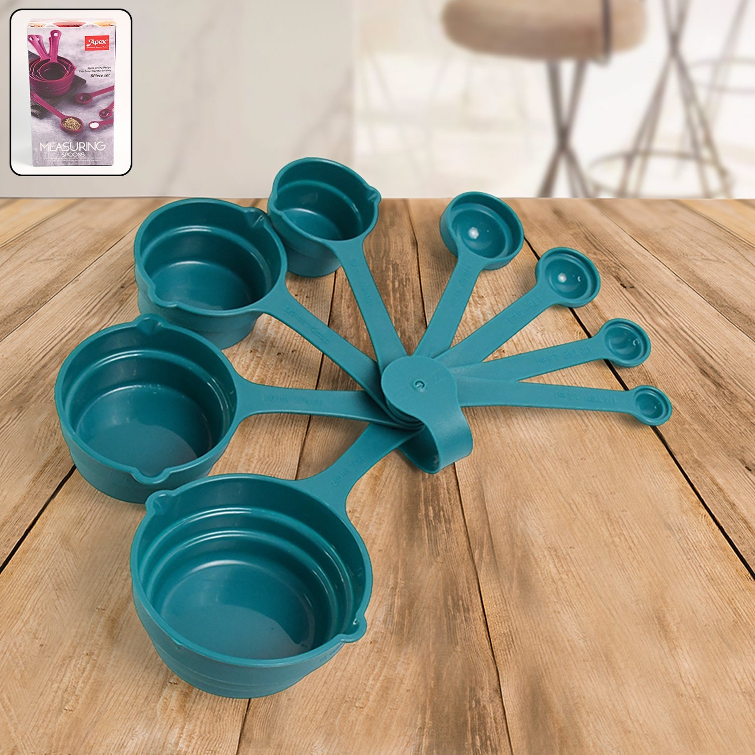 Apex 8-piece Measuring Spoons And Cups Set Wukusy