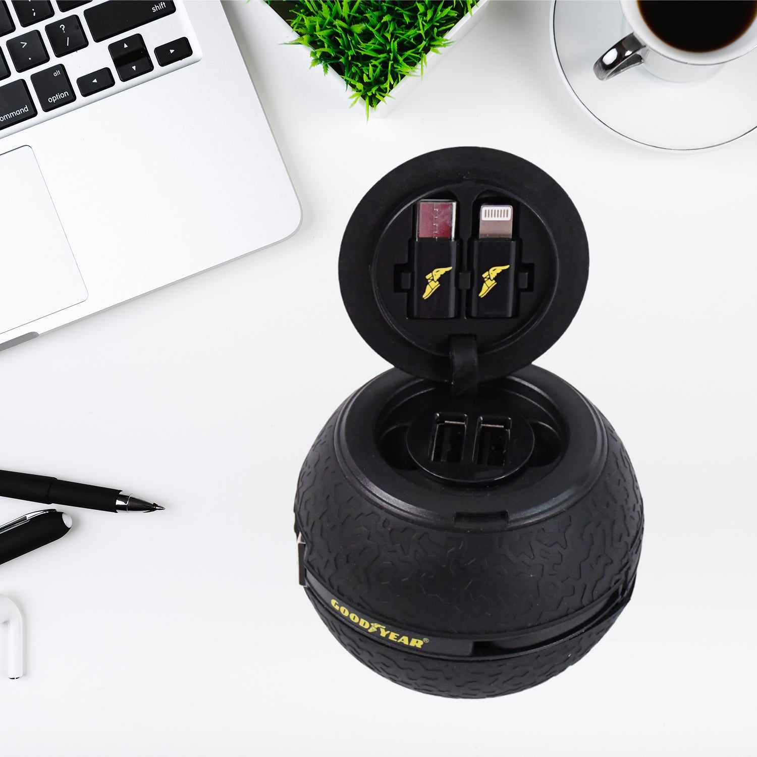 Car Charging Cable With Multiple Charging Tips - Iphone Android Usb-c - Universal Charging Solution For Your Car Wukusy