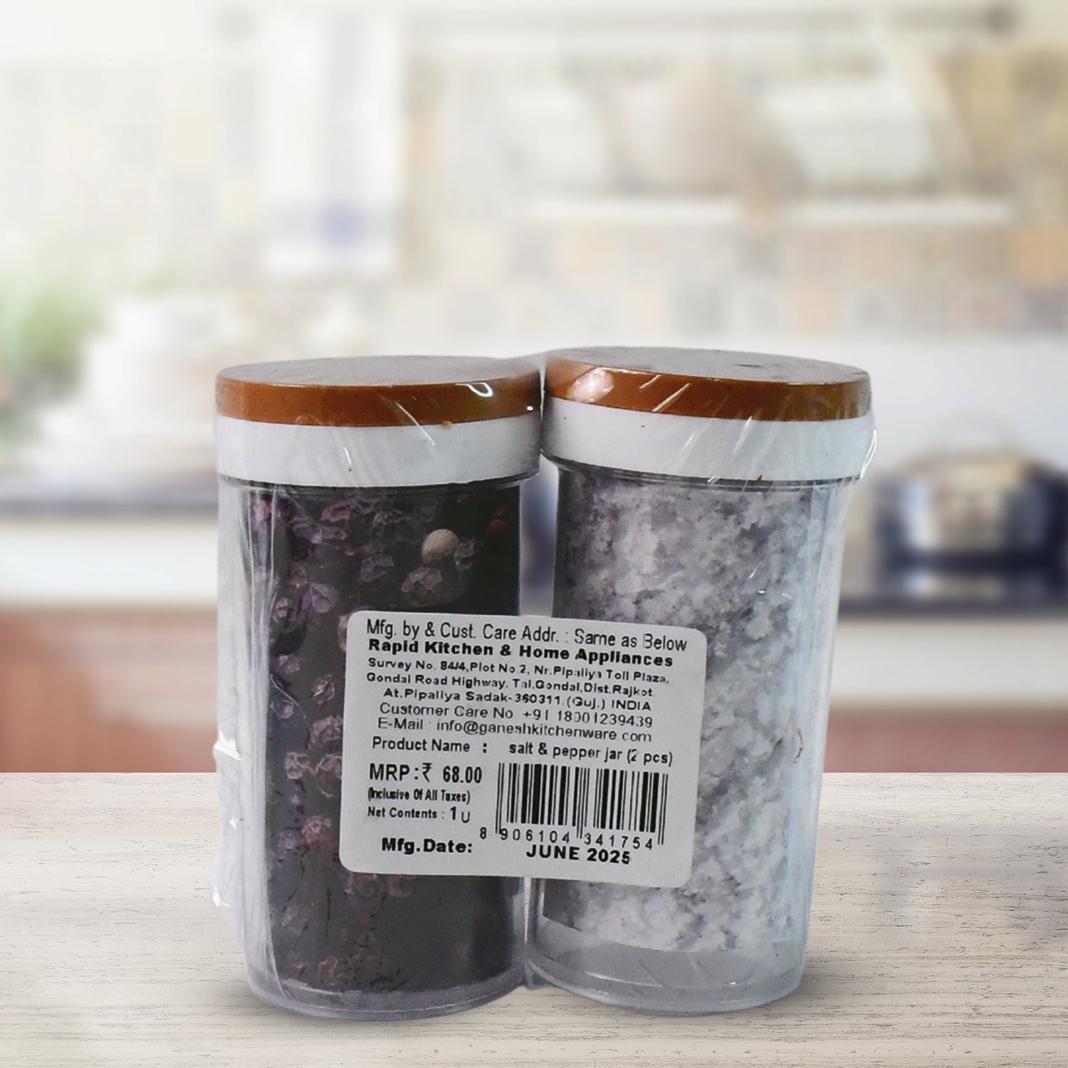 Ganesh Airtight Transparent Kitchen Storage Container Jar Set (2 Pc) Wukusy