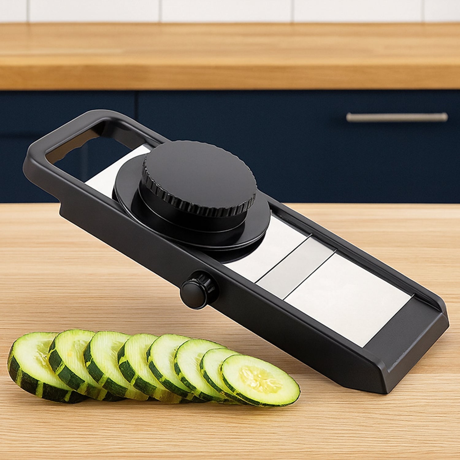 Premium Adjustable Vegetable  Fruit Slicer With Sharp Stainless Steel Blade Wukusy