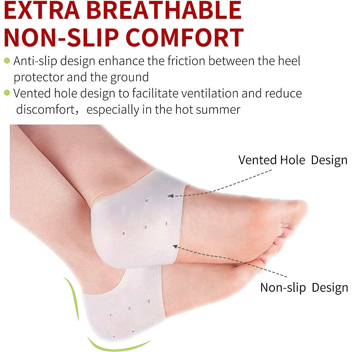 Kid Silicone Heel Protectors (1 Pair) Wukusy