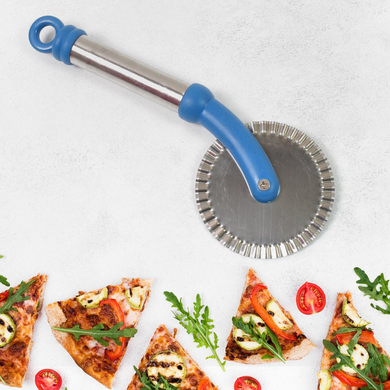 Multi Purpose Use Curly Pizza Cutter  Pastry Cutter  Sandwiches Cutter (1 Pc) Wukusy