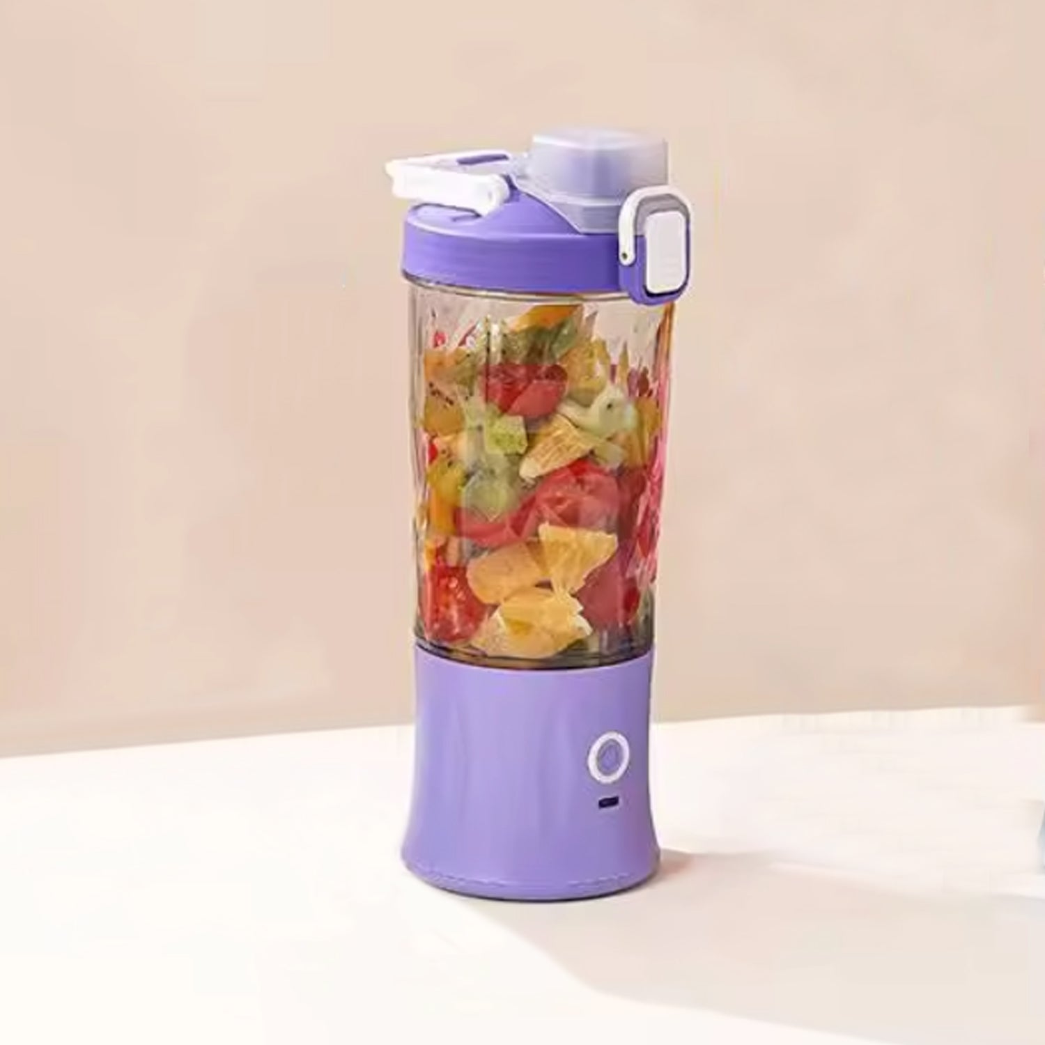 Eletric Crusher Juicer With Multicolor Light 8 Blades (600 Ml  Multicolor) Wukusy