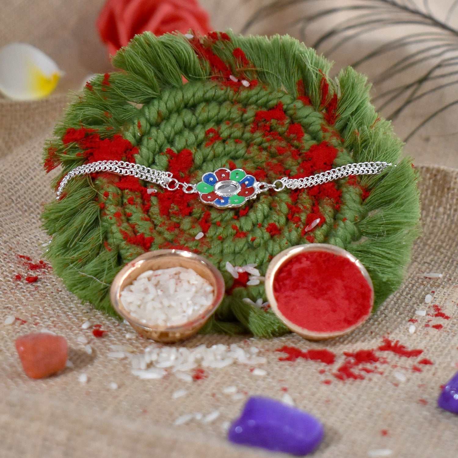 Color Full Flower Rakhi Wukusy
