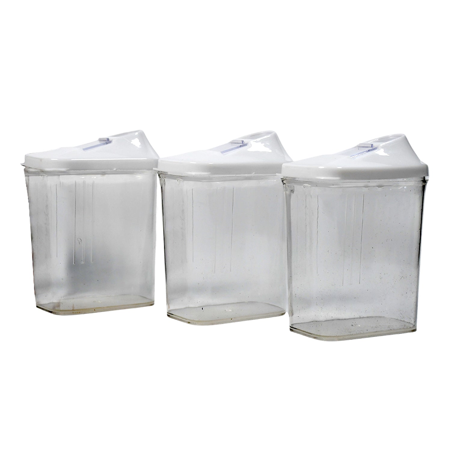 2782 Kitchen Storage Jars  Container Set 3pc  Transparent Jar Set For Home  Kitchen Use Wukusy