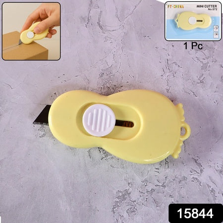 Compact Mini Safety Cutter With Retractable Blade - (1 Pc) Wukusy