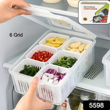 5598 Fridge Storage Boxes Freezer Storage Containers Container For Kitchen Storage Set Storage In Kitchen Vegetable Storage Draining Crisper Refrigerator Food Box (1 Pc) Wukusy