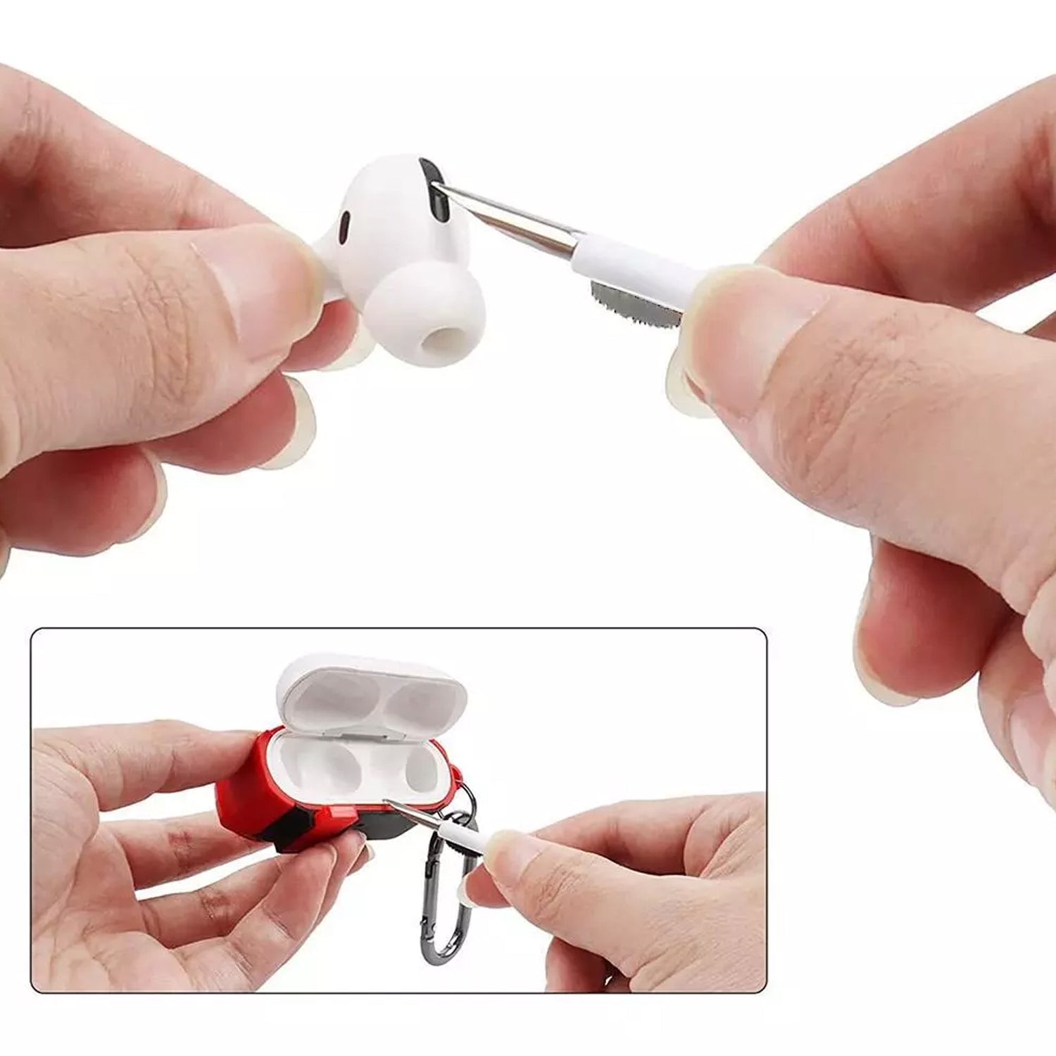 6188 3 In 1 Earbuds Cleaning Pen For Cleaning Of Ear Buds And Ear Phones Easily Without Having Any Damage. Wukusy