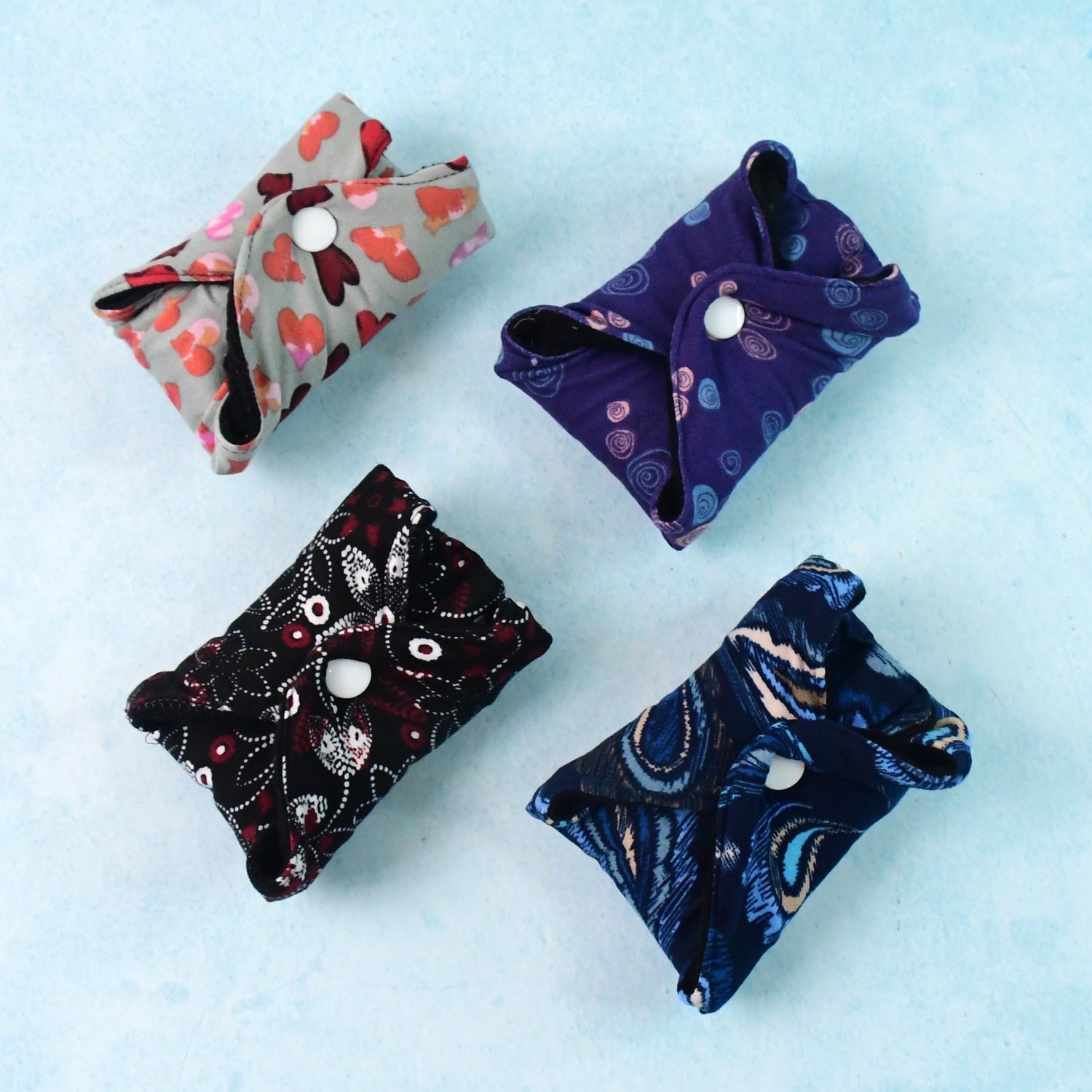 Reusable Cloth Sanitary Pads For Women (4 Pc  Set) Wukusy