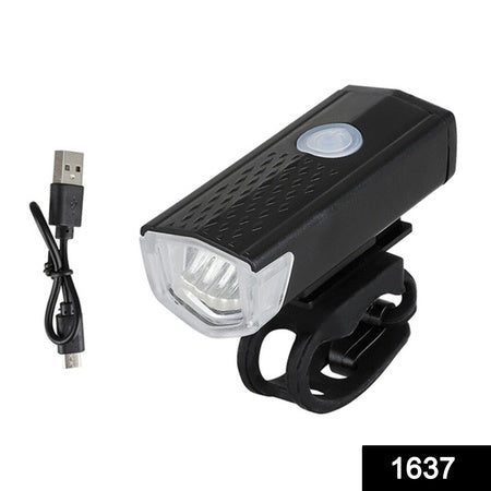 1637 Usb Rechargeable Bicycle Light Set 400 Lumen Super Bright Headlight Front Lights Wukusy