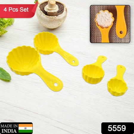 5559 Plastic Kitchen Tool Mould  Ladoo Mould Spoon Ladoo Making Spoon Set For Kitchen Multipurpose Plastic Ladoo Mold For Making Different Variety Of Ladoo (4 Pcs Set) Wukusy