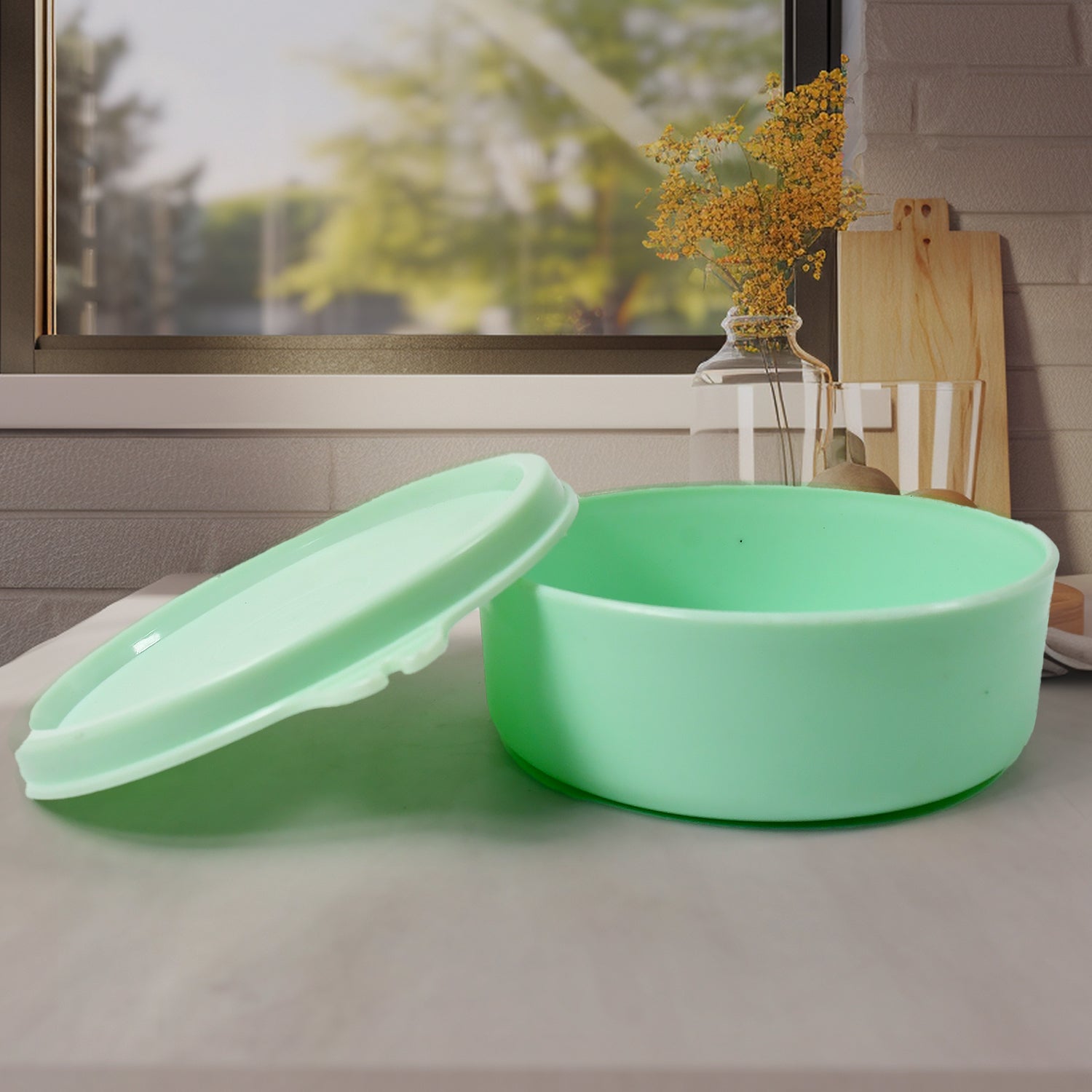 8717 4in1tiffin Box-lunch Box  3 Stainless Steel Containers 300 Ml Approx  Plastic Salad Container 200 Ml Approx Plastic Lid Box  Round Zip Bag  Leak Proof  Microwave Safefor Office College And School For Men Women Wukusy