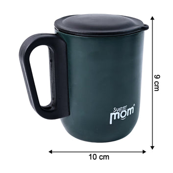 Supermom Metallic Stainless Steel Insulated Mug With Lid Approx 300ml (1 Pc)