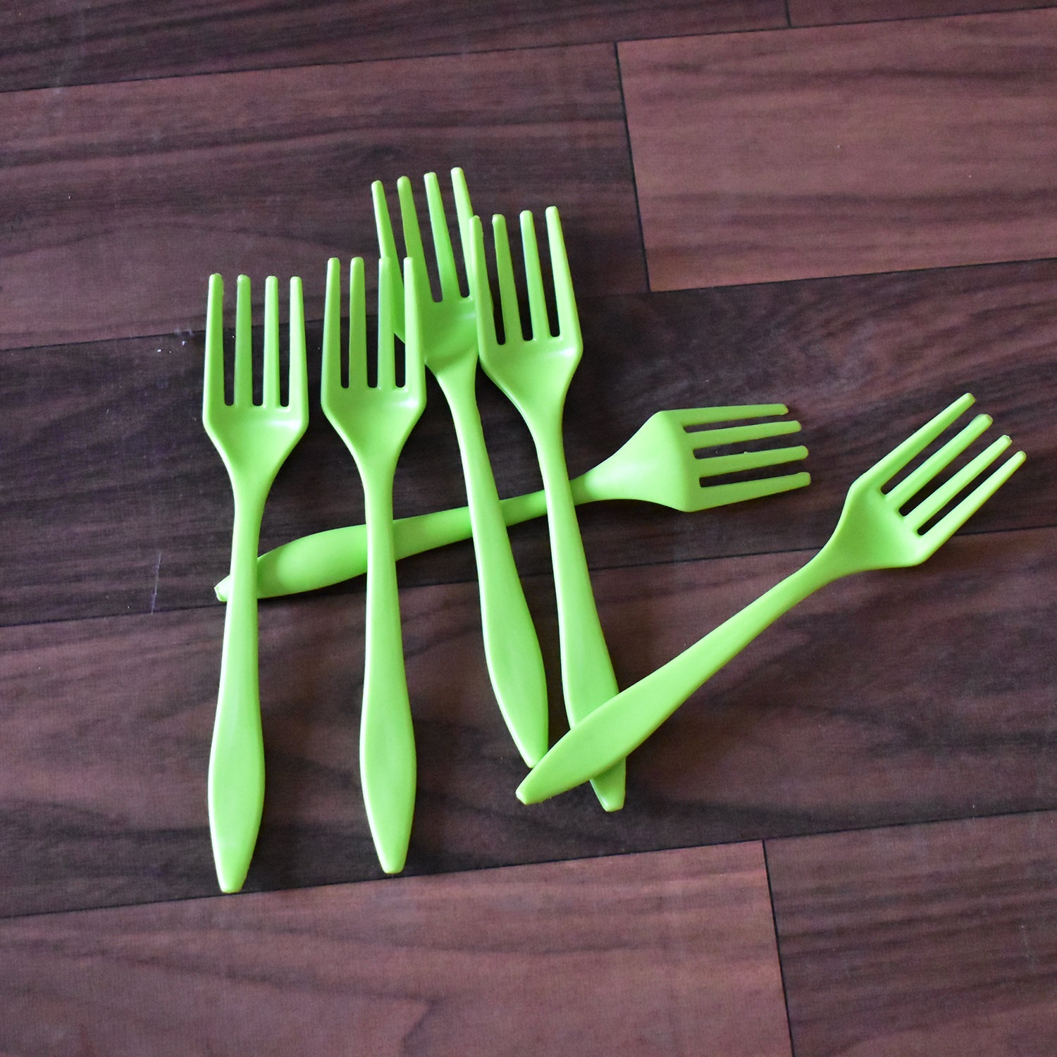 2839 Small Plastic 6pc Serving Fork Set For Kitchen Wukusy