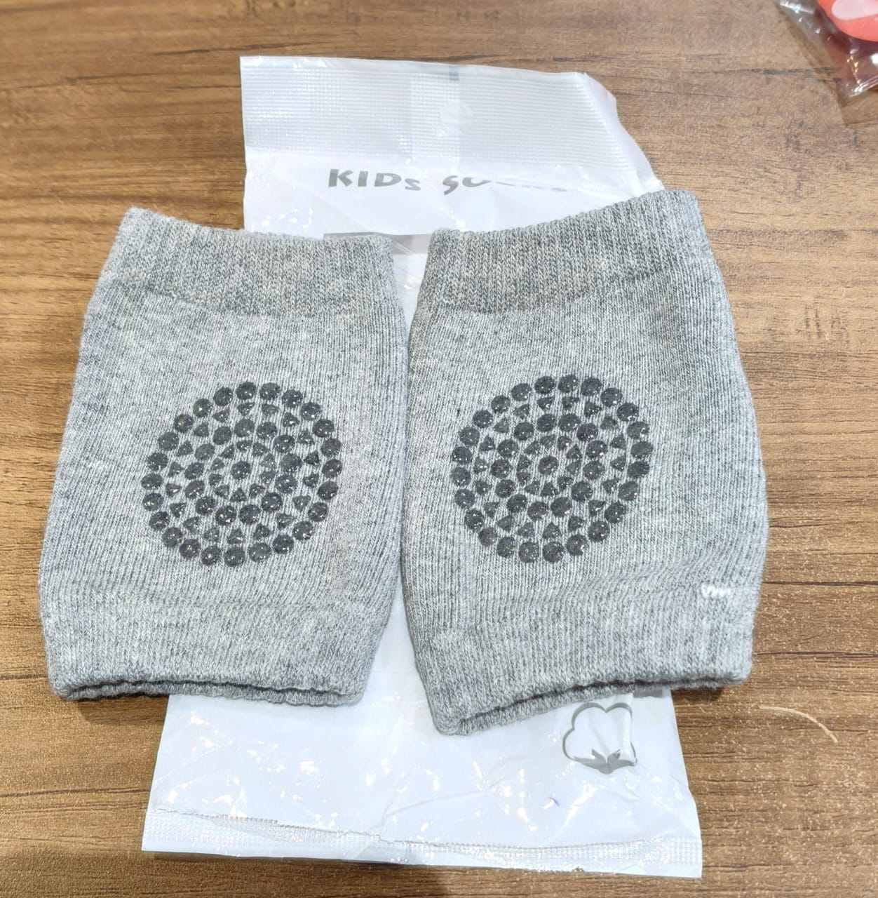 Light Grey Toddler Wool Knit Leg Warmer (Knee Guard) Wukusy