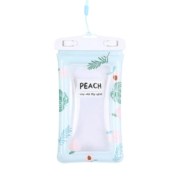 Waterproof Peach Transparent Mobile Pouch With Neck Strap (1 Pc) Wukusy