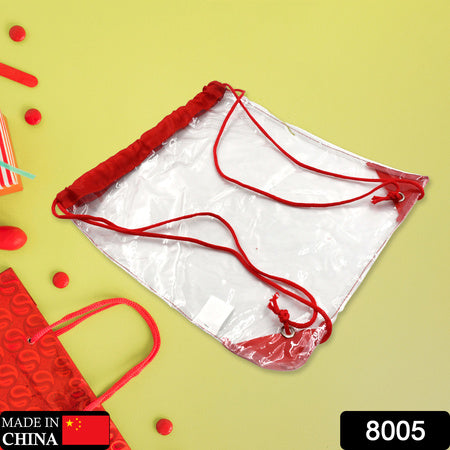 8005 Plastic Waterproof Pouch Transparent Stadium Bags Clear String Bag For Gym Concert Travel Beach Swimming Sport Wukusy