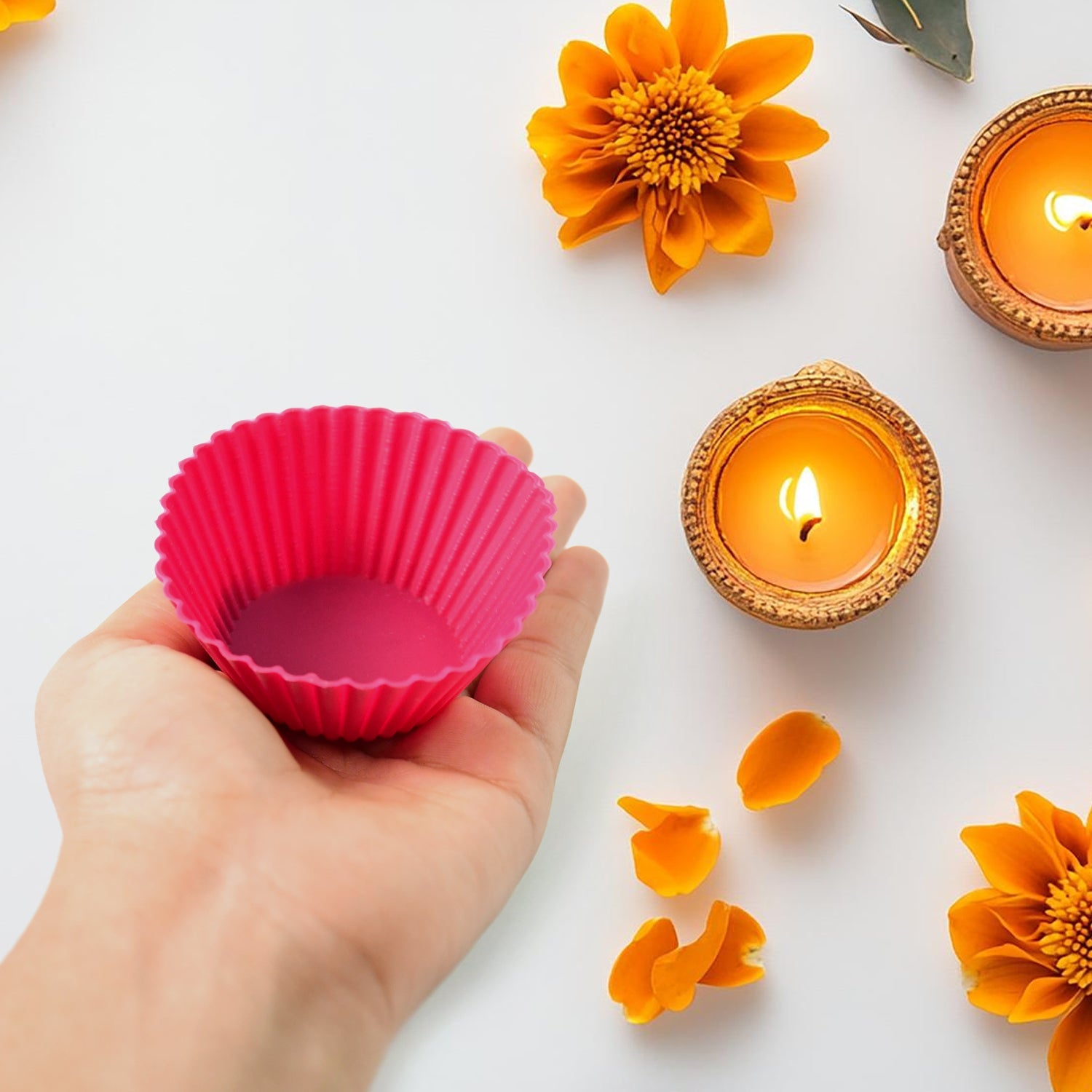 Silicone Cup Cake Mould (10 Pcs Set) Wukusy