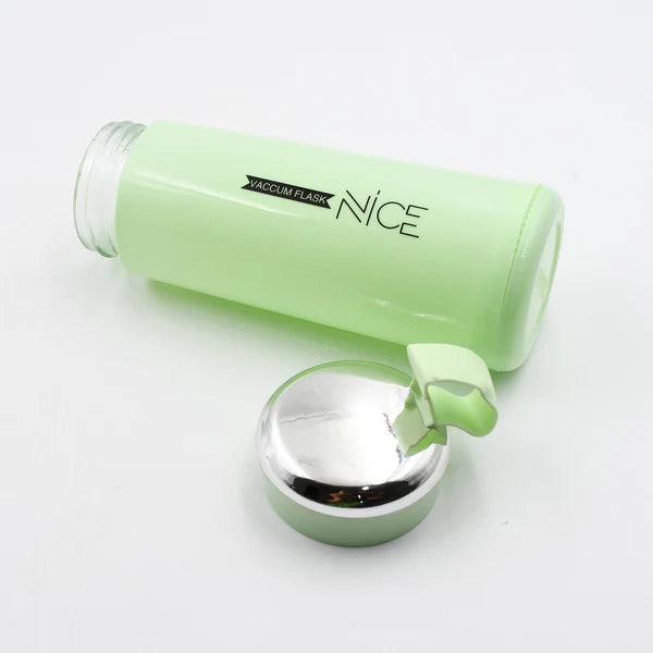 Water Bottle 400ml Leak Proof Glass Water Bottle With Daily Water Intake For Gym And Children Nice Bottle (1 Pc  Light Green Color) Wukusy