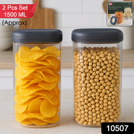 Supermom Airtight Kitchen Storage Containers  (2 Pc Set  1500 Ml) Wukusy