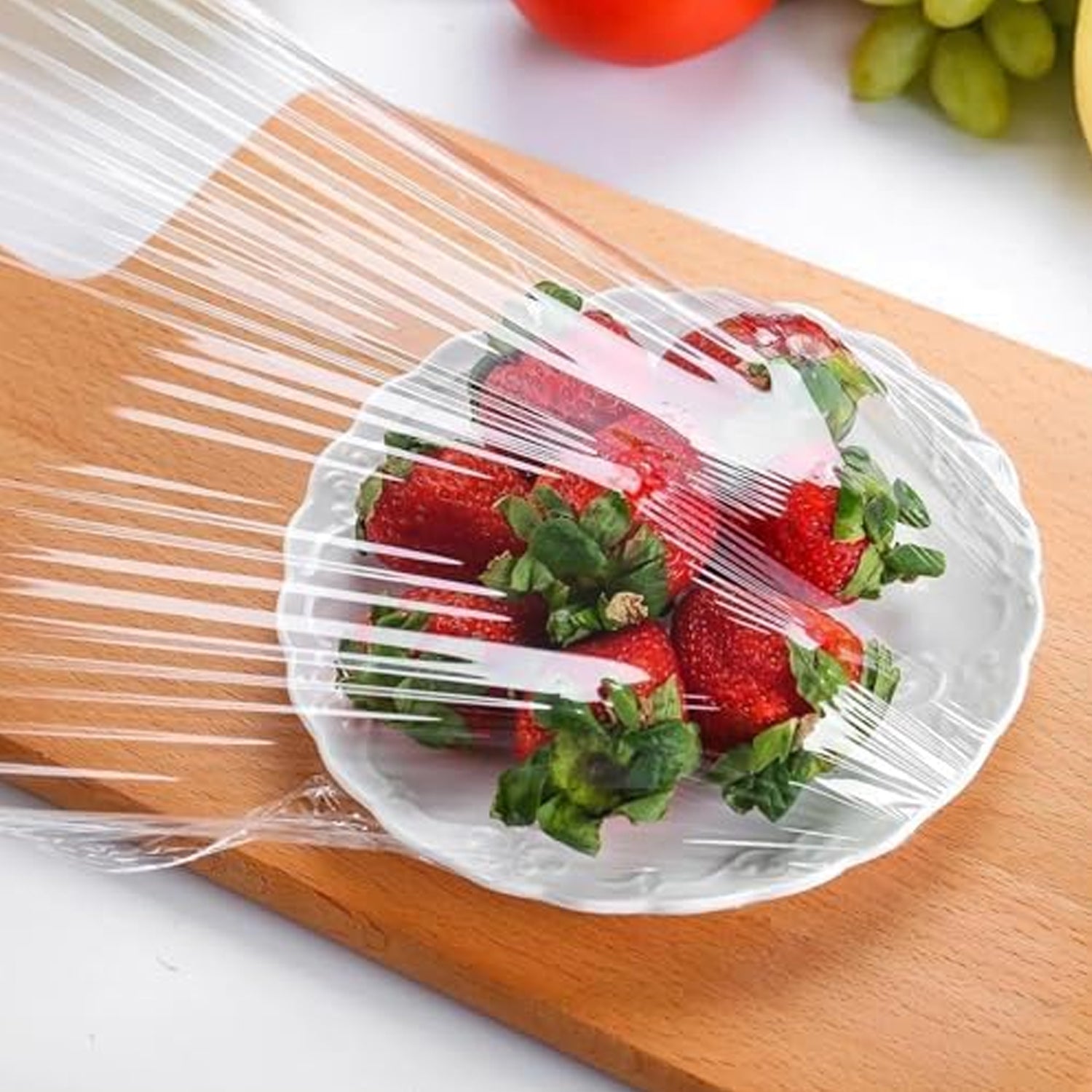 Disposable Elastic Food Storage Covers Bag (100 Pcs Set  Big) Wukusy