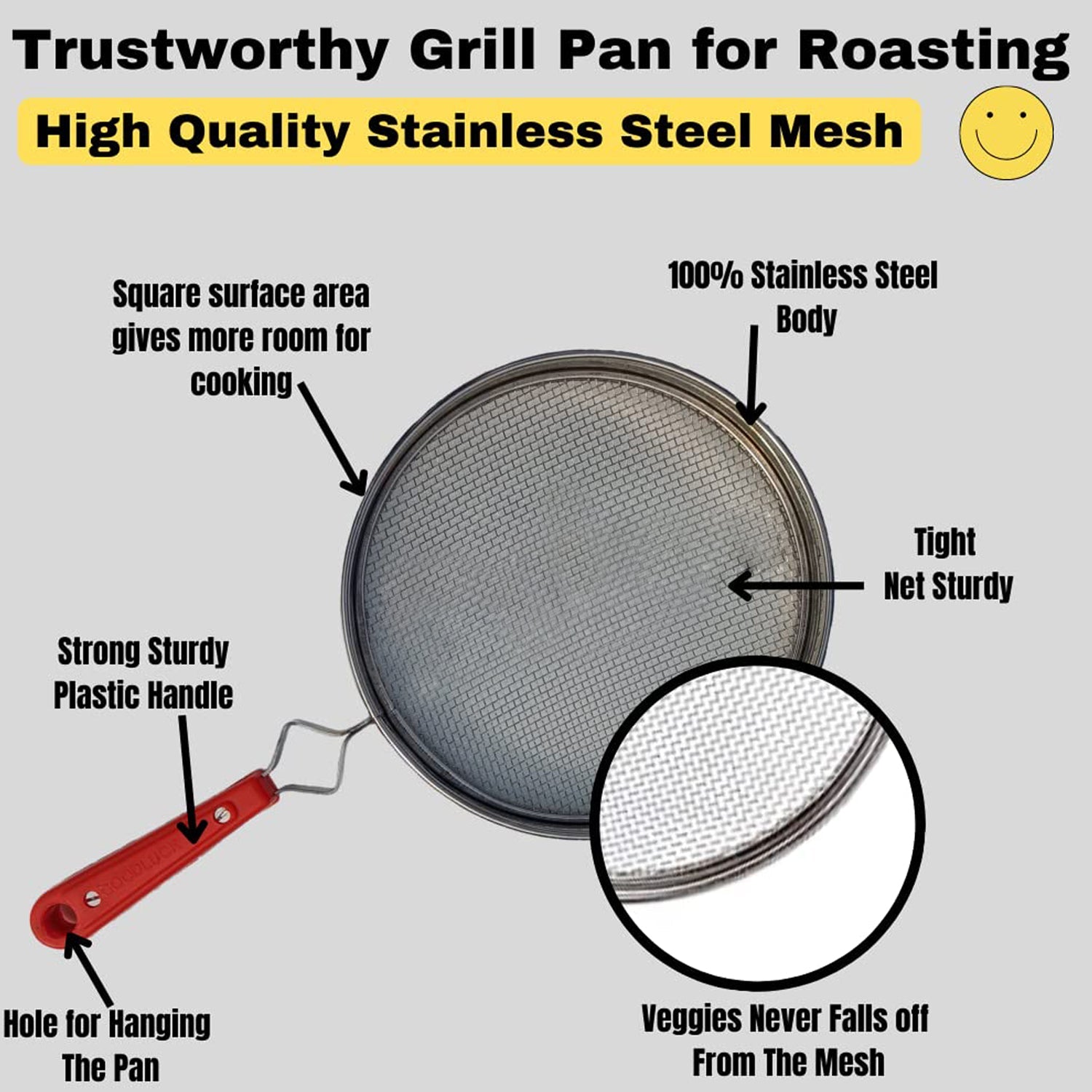 7119 Steel Roaster Grill Jali For Papad Tandoor  Chapati Roast Use ( 1 Pc ) Wukusy