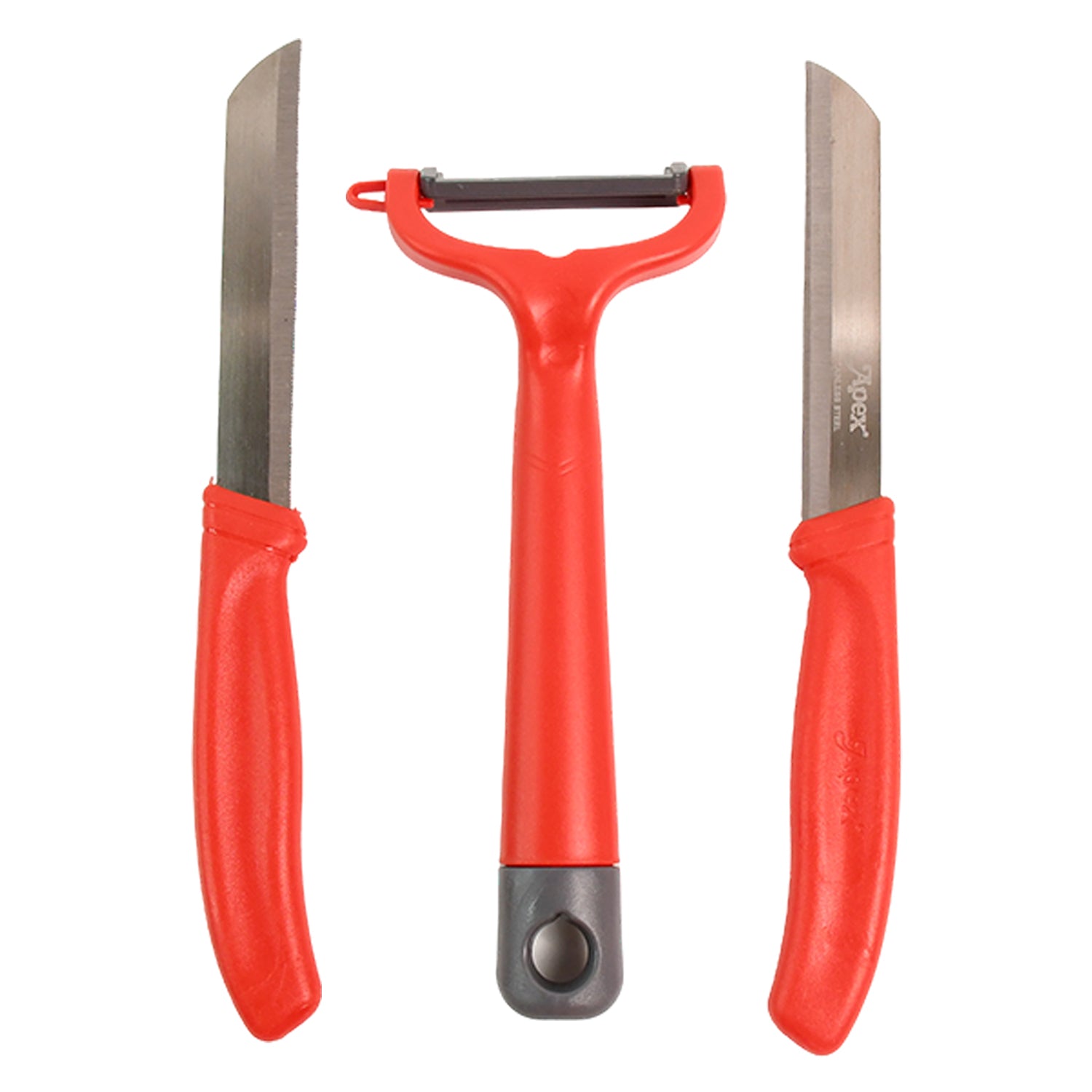 Apex 3-piece Stainless Steel Kitchen Knife And Peeler Set Wukusy