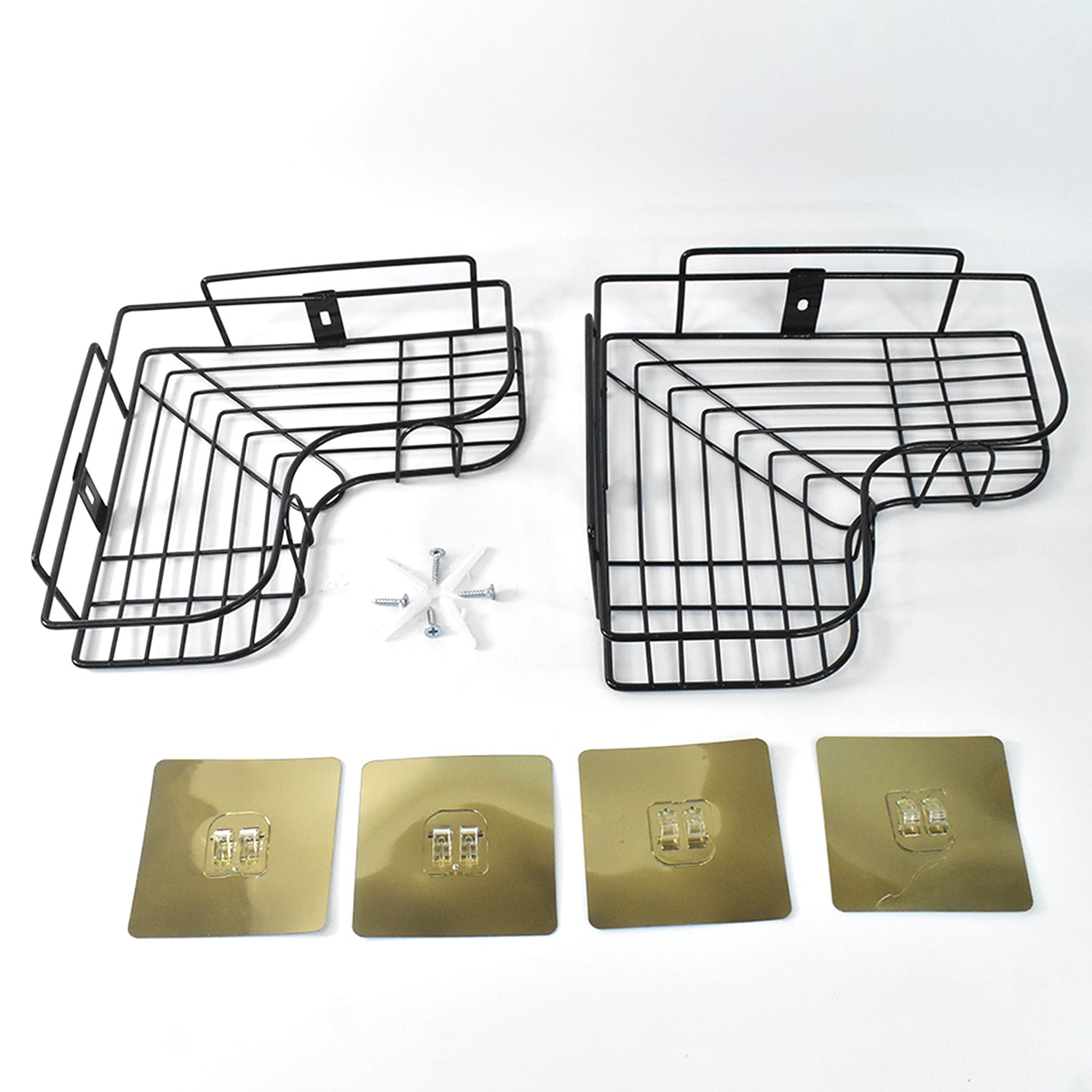 Metal Shower Shelf Shower Shelf Without Drilling (2 Pc) Wukusy