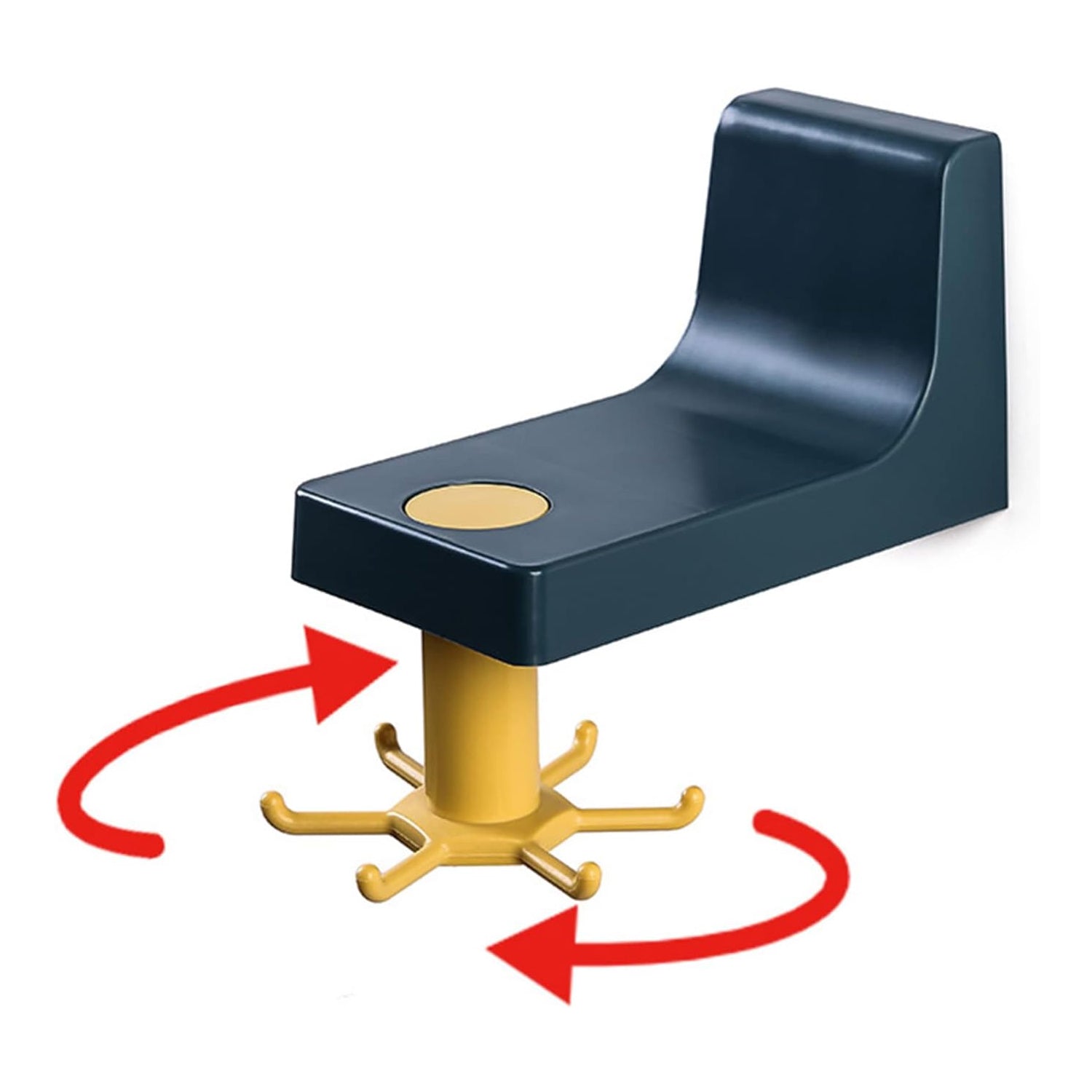 4605 360 Degree Rotating Self Adhesive Plastic Wall Hook Hanger Multifunctional Hanger With 6 Heavy Duty Claw Hooks Wukusy