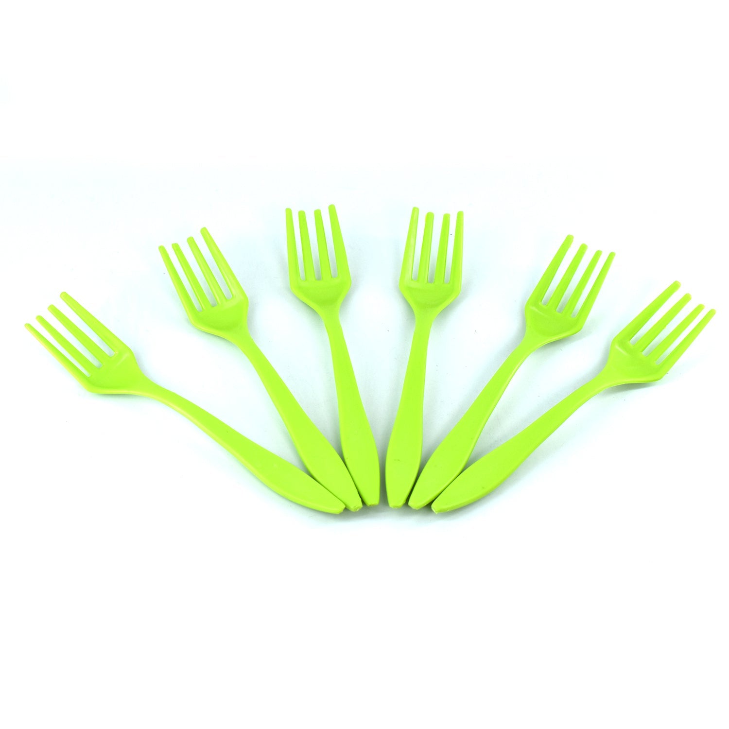 2839 Small Plastic 6pc Serving Fork Set For Kitchen Wukusy