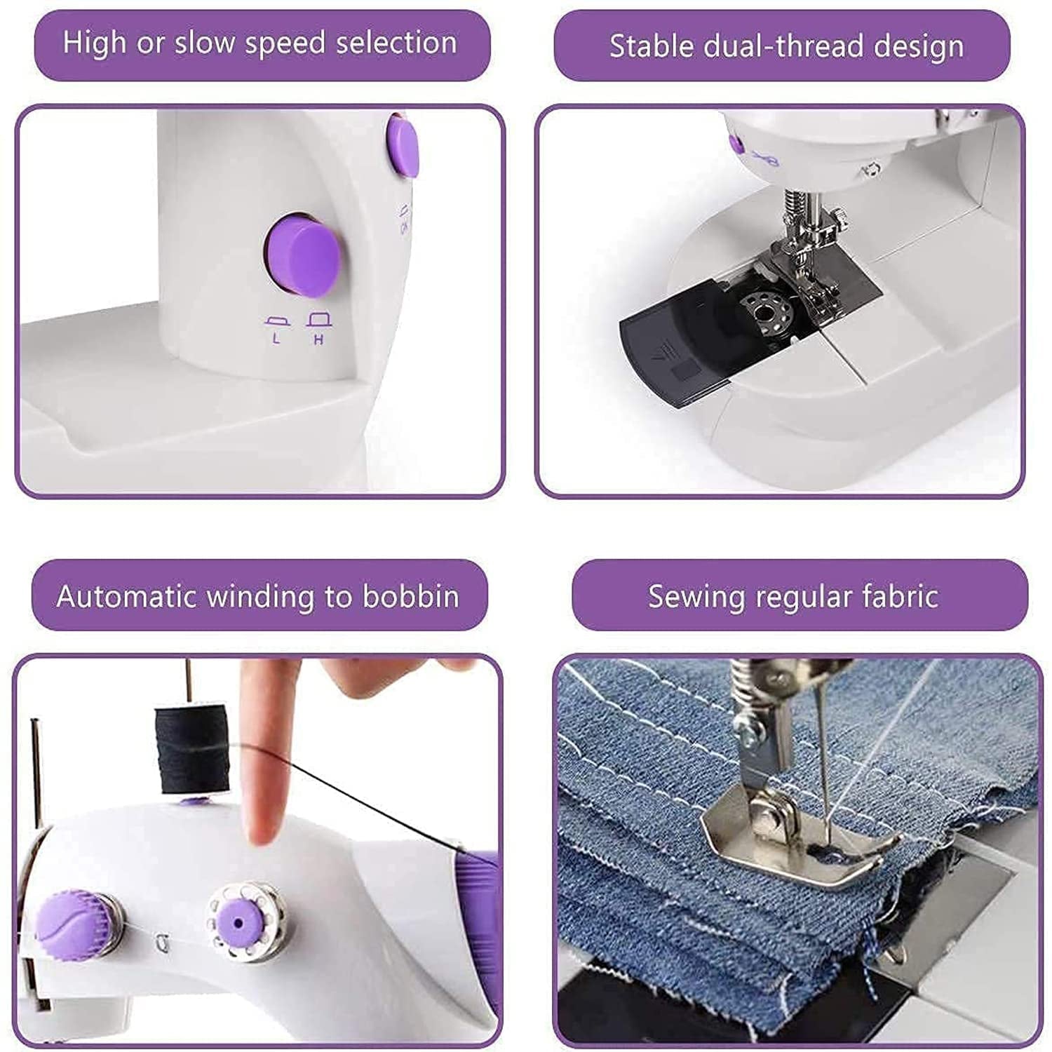 12917 Home Tailoring Sewing Machine With Extension Table Set Foot Pedal Adapter Mini Electric Silai Machine Portable Stitching Machinetailoring Machine Wukusy